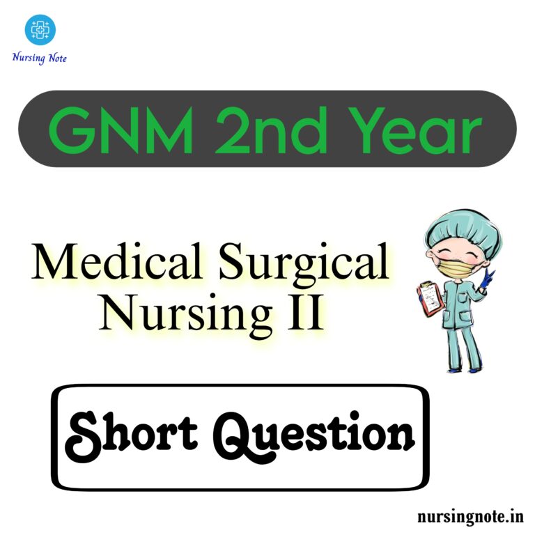 Medical Surgical Nursing 2 Previous Year Short Question with Answer