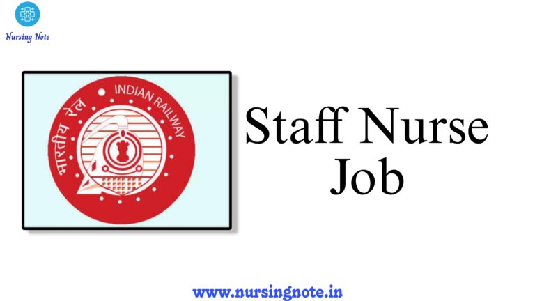 Indian Railway Staff Nurse Job advertisement