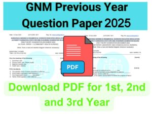 [PDF Download] GNM Annual Exam Question Paper December 2025 (KNC