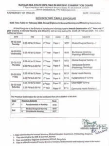 Revised Time Table 1st & 2nd year 2025 Revised Time Table 1st & 2nd year 2025 Karnataka