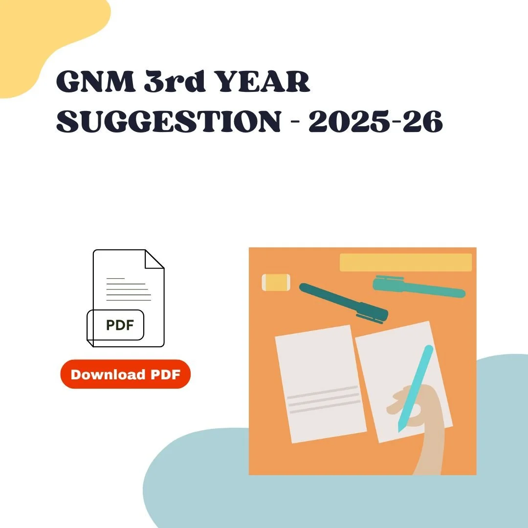 Third Year GNM Suggestion 2025 PDF Download